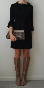 Robe noire+bottes