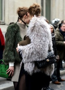 Veste moumoute poilue