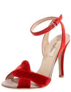 Valentino chaussure velours rouge