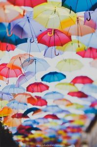Pluie parapluie couleur