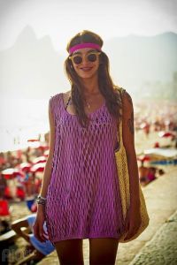 Brésil tunique rose