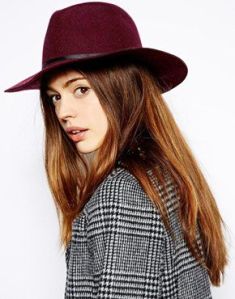 Hat bordeaux Asos