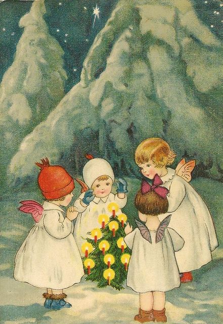 Noel vintage petites filles